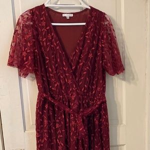 NWOT Baltic Born Marseille Embossed Maxi Dress Mulberry